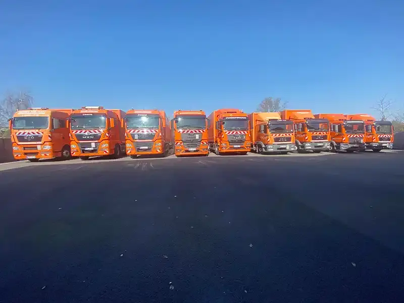 LKW-Flotte in der Niederlassung Wallenhorst