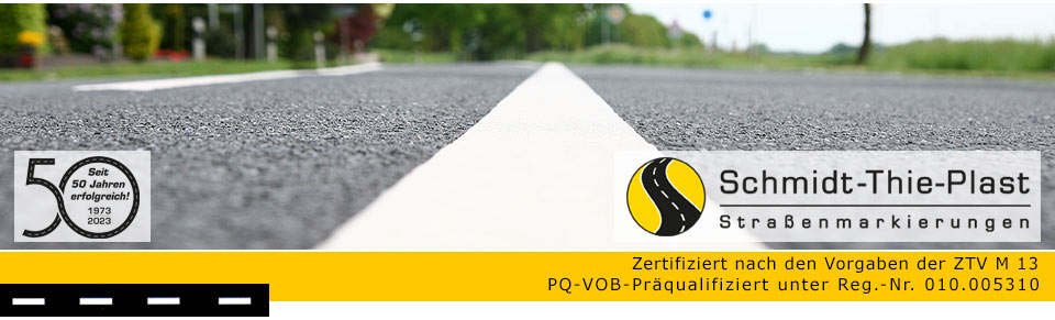 Schmidt-Thie-Plast Partner für alle Straßenmarkierungen und Logistikmarkierungen, Standorte in Lohne und Wallenhorst, europaweit